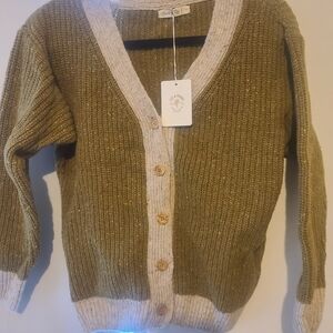 Olive Green Cardigan Sweater
